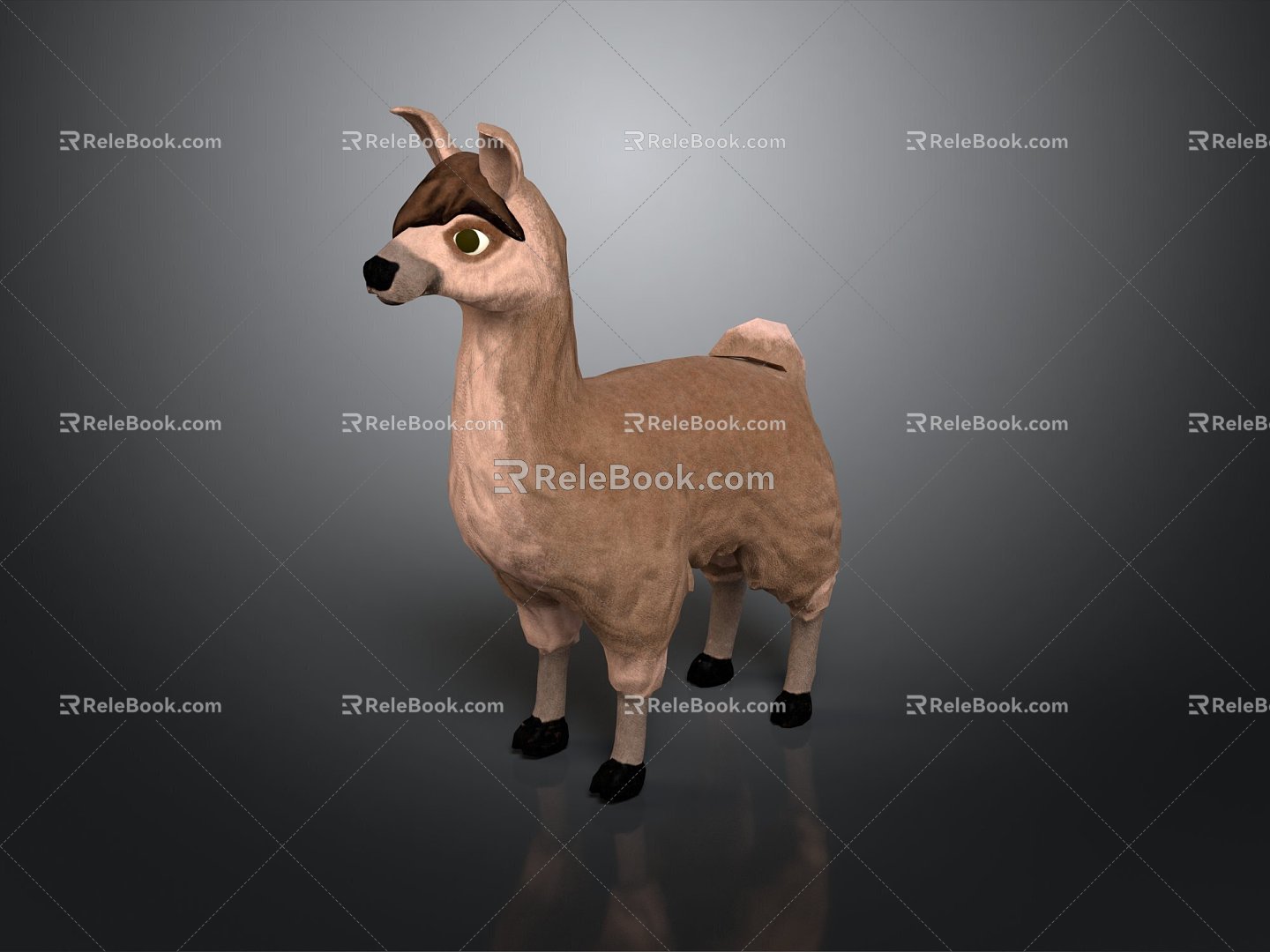 alpaca wool llama alpaca alpaca camel sheep humpless moose animal 3d model