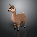 alpaca wool llama alpaca camel sheep humpless moose animal 3d model