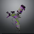 Vibrant Spray Gun Design With Colorful Purple Green And Pink Components