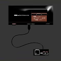 Retro Electronic Game Console With Family Computer Logo Game Controller And Connecting Cable