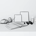Modern ornaments combination 3d model