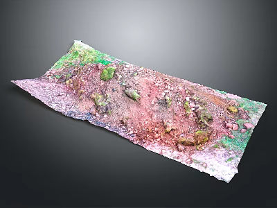 Vibrant Colorful Irregular Shaped Specimen With Multicolored Surface And Small Particles 3d model