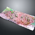 Vibrant Colorful Irregular Shaped Specimen With Multicolored Surface And Small Particles