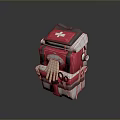 Red and White First Aid Kit with Cross Symbol as Essential Living Supplies