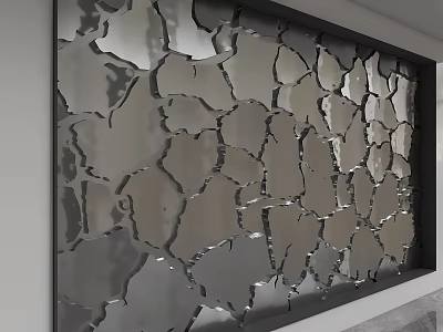 Modern background wall 3d model