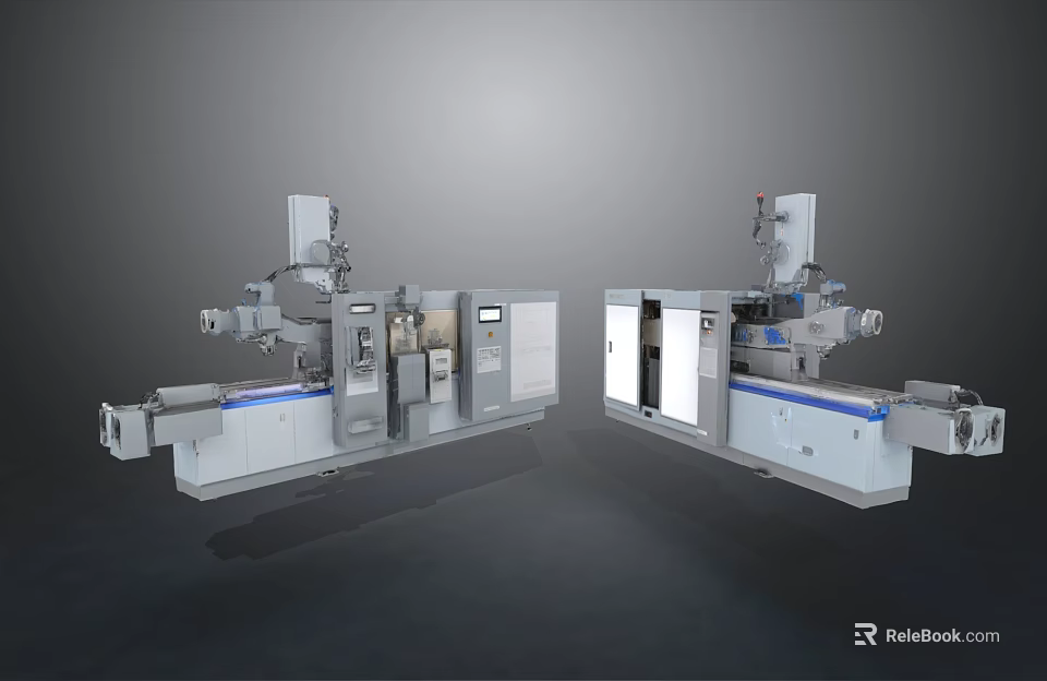 Advanced Industrial Equipment With Automated Control Panel And Heavy Metal Structure 3d model 