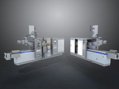 Advanced Industrial Equipment With Automated Control Panel And Heavy Metal Structure 3d model