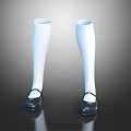 Black Mary Jane Shoes With White Knee High Socks Strap Design And Shiny Soles