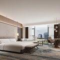 New Chinese Hotel Rooms 3d model