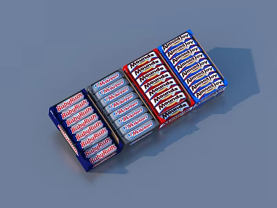 Duracell Batteries In Blue Red And Silver Packs For Household Needs 3d model