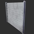 Metal Roller Shutter Panel With Corrugated Surface For Building Openings 3d model