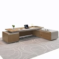 Office Table and Chair Log Boss Table President Table Taipan Table Class Table Simple Boss Table 3d model