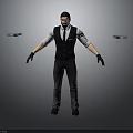Skillful Man Juggling Three Flying Discs In Gray Background Setting
