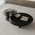 Coffee table living room coffee table mother machine black 3d model