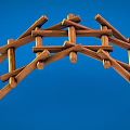 Sturdy Wooden Sports Equipment With Crossed Frame For Outdoor Agility Training Exercises