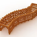 Wooden Curved Pergola Frame Structure With Lattice Panels For Outdoor Garden