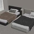 Double bed 3d model