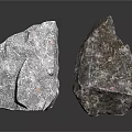 Natural Wood Stone Pieces With Silver White And Dark Gray Rough Surface
