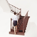 New Chinese Stairs 3d model