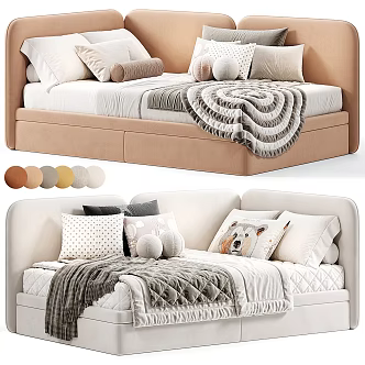 Modern Children's Bed Collection 3d model