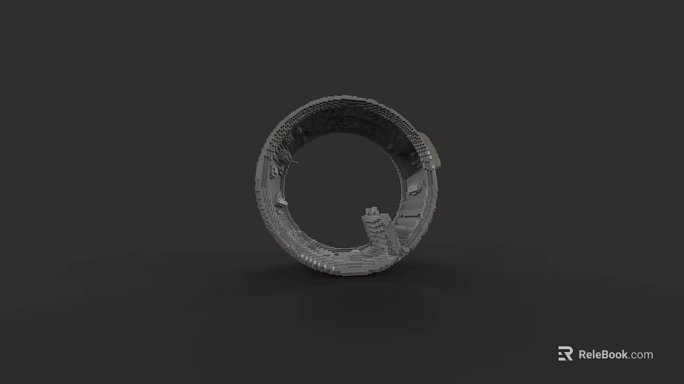 Game and Movie Character in Futuristic Circular Structure with Detailed Textures 3d model 
