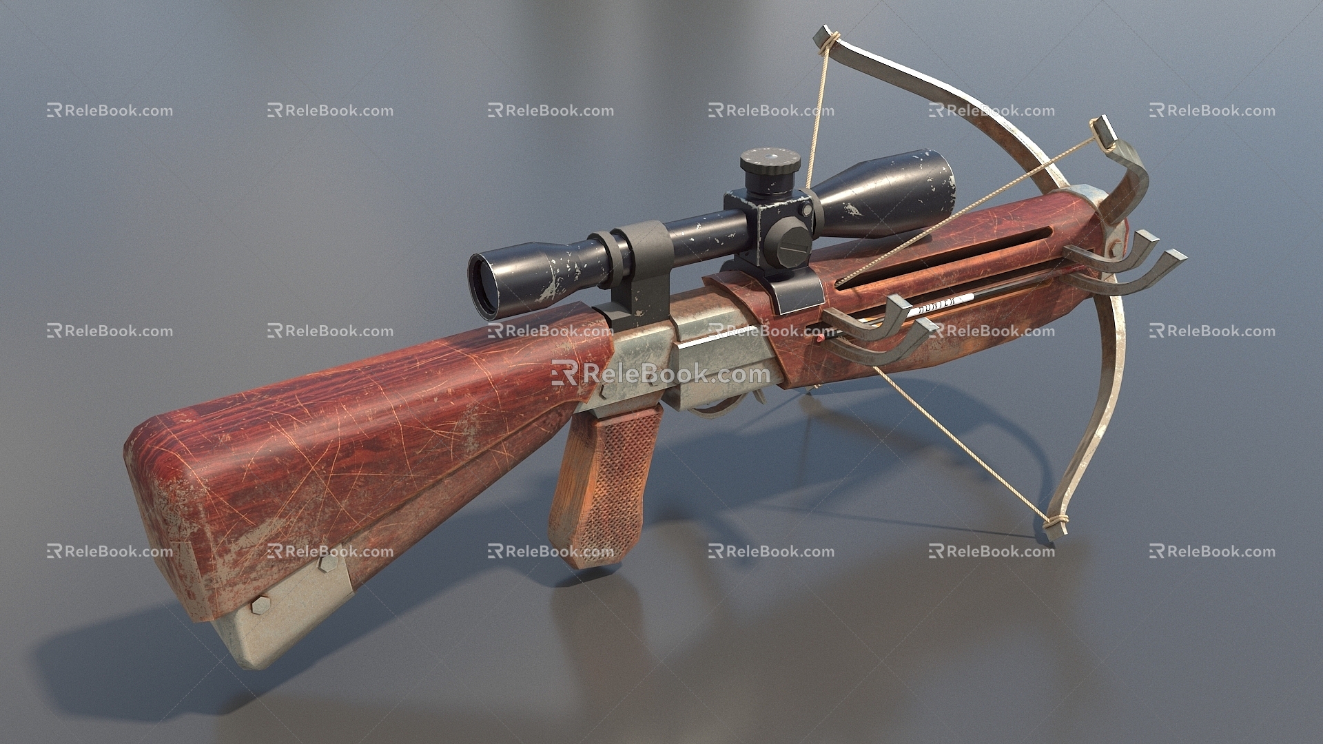 Crossbow Cartoon Crossbow Crossbow Crossbow Crossbow Crossbow Crossbow Mechanical Crossbow Low Face Number Low Model Simple Model Game Sub-era Film and Television Level Super Realistic 3d model