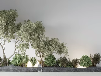 Modern Interior Landscape Sketch Moss Micro-terrain Landscape Courtyard Sketch Landscape Landscaping Plant Green Plant Heap 3d model