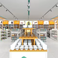 Kitchenware Specialty Store Interior With Display Shelves Bowls Cups And Jars