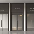 Modern Commercial Double Doors for Coffee Tea Garment Store Entrances