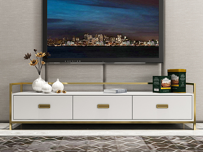 Light Luxury TV Cabinet Metal Frame TV Cabinet model