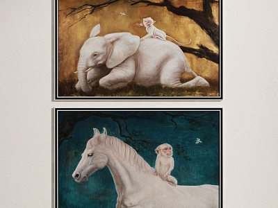 Modern Animal Painting Decorative Painting model