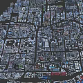 Detailed Aerial Planning of Urban City Layout With Building Structures and Street Networks