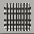 Contemporary Wall Sconce Featuring Geometric Grid Design And Black White Finish
