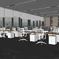 Public office area 3d model