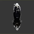 Stylish White Scooter Motorcycle With Modern Design Black Seat And Windshield