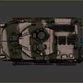 Six Wheeled Armored Vehicle With Camouflage Paint Top Antenna And Weapon System For Military Use