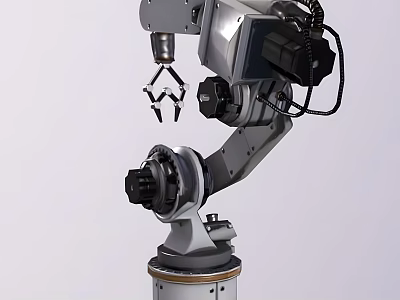 Industrial Robotic Arm With Precision Gripper And Joints 3d model