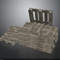 Heavy Duty Stacked Wooden Pallets For Industrial Storage And Transport Equipment