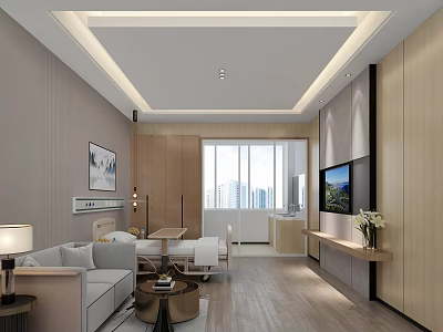 Modern Hospital Outpatient Clinic Waiting Area With Comfortable Seats And Medical Facilities 3d model
