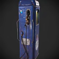 Vintage Blue Gas Pumps With Stickers Cartoon Designs And Text Labels
