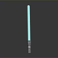 Weapon Themed Blue Lightsaber With Silver Hilt And Gray Gradient 3d model