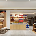 Modern Tobacco and Liquor Store Interior With Wooden Shelves Alcohol Bottles Display And Front Counter