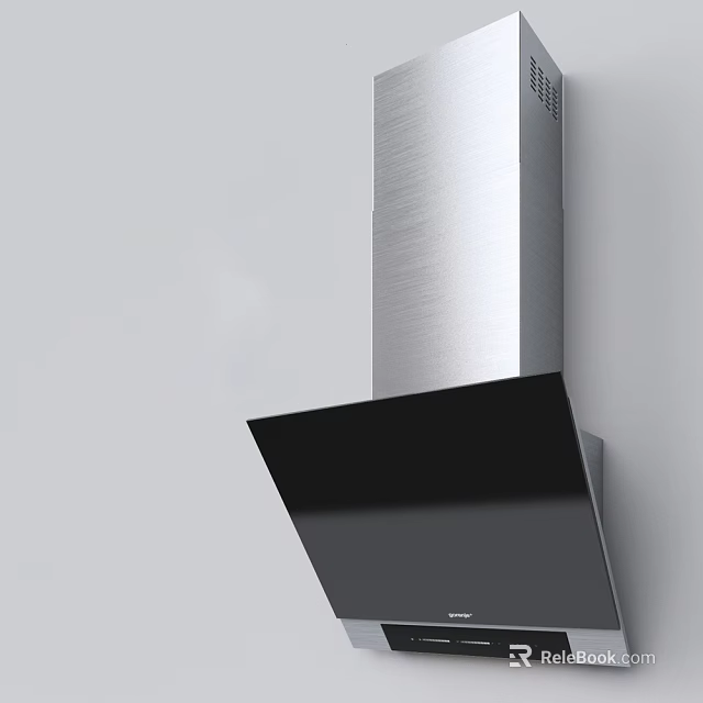 Modern Stainless Steel Range Hood Kitchen Appliance Mounted On Kitchen Wall 3d model 