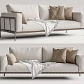 Modern double sofa 3d model