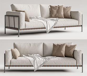 Modern double sofa 3d model