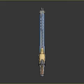 Decorative Dragon Head Weapon With Blue Metal Body And Wooden Handle Chainsaw