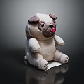 Cute Pug Stuffed Toy As Decor On Living Room Furniture