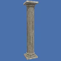 Classical Architectural Columns Featuring Marble Texture Fluted Design And Pedestal Base