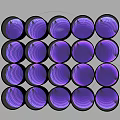 Commercial Equipment Purple LED Illuminated With Round Spiral Design Neatly Arranged