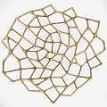 Golden Kitchenware With Intricate Net Like Pattern And Structure Design